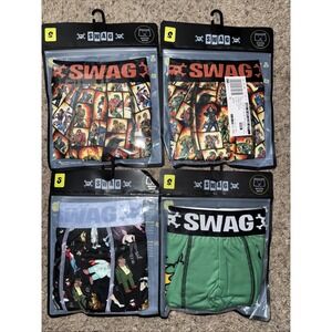 Lot Of 4 Variety SWAG Men's Boxer‎ Briefs Underwear Size Small 28"-30"
